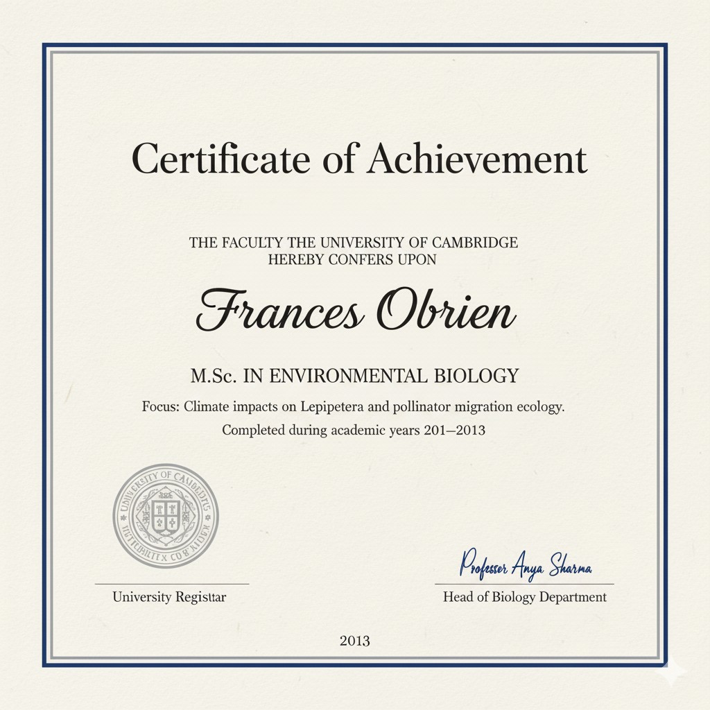 M.Sc. in Environmental Biology