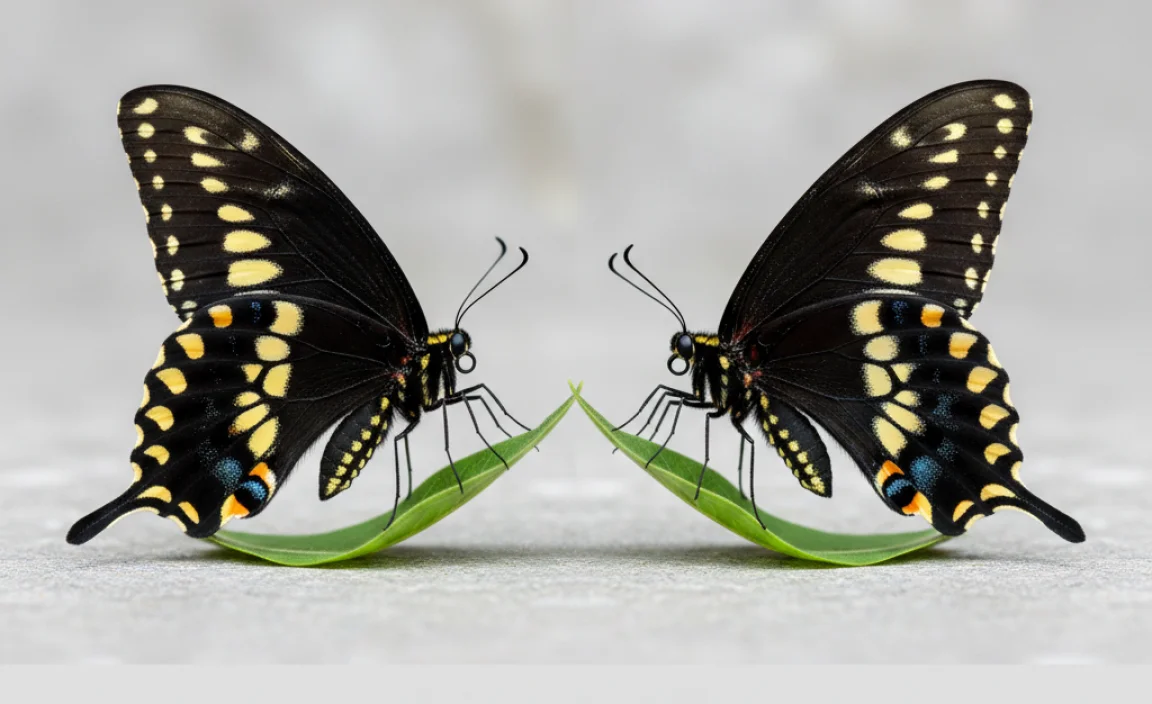 Detailed Comparison Table: Black Swallowtail Butterfly Male vs. Female