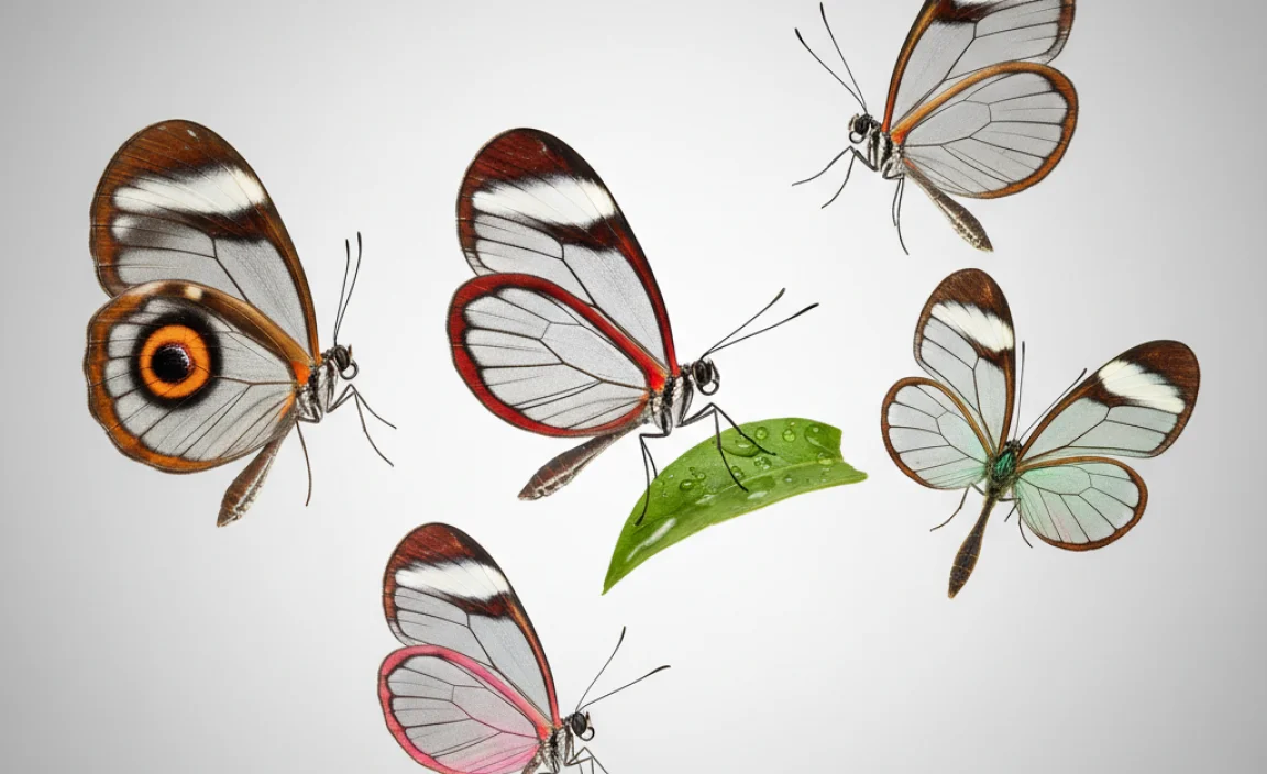 Examples of Morphological Variation in Different Glasswing Species