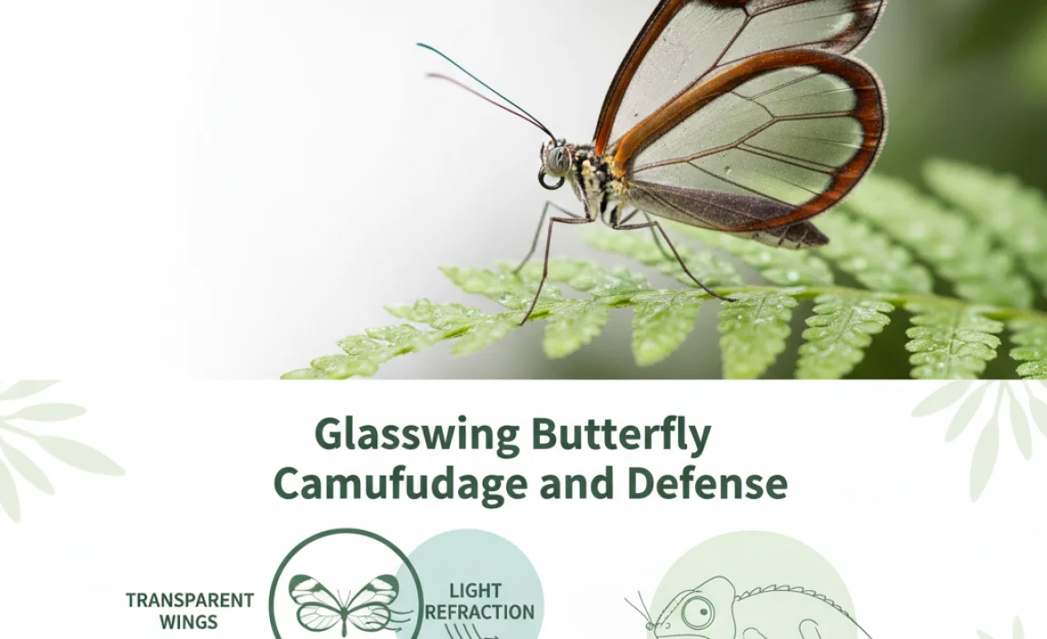Glasswing Butterfly Camouflage and Defense