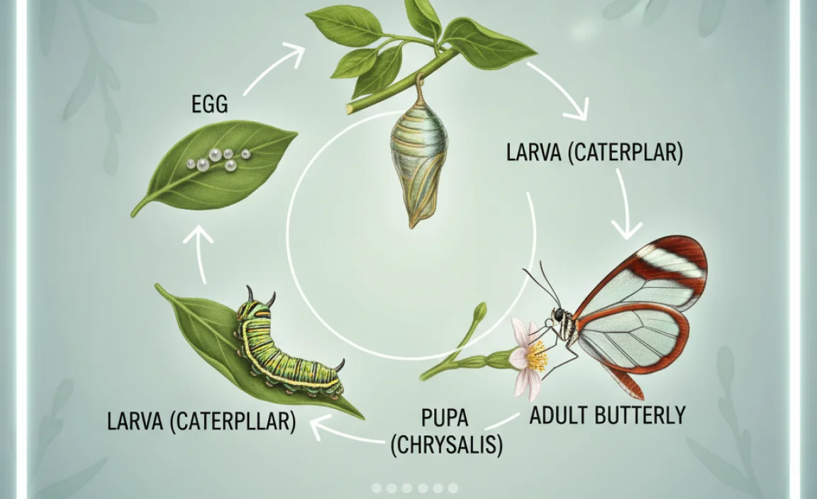 Glasswing Butterfly Life Cycle