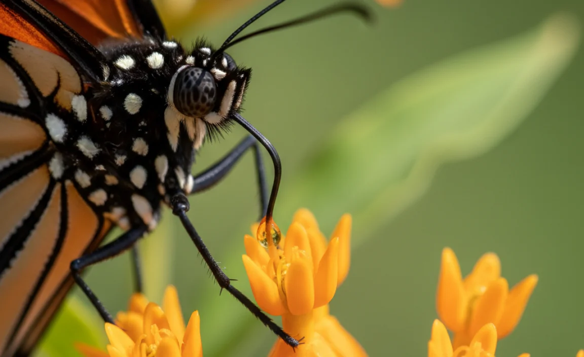 How the Monarch Butterfly Proboscis Works