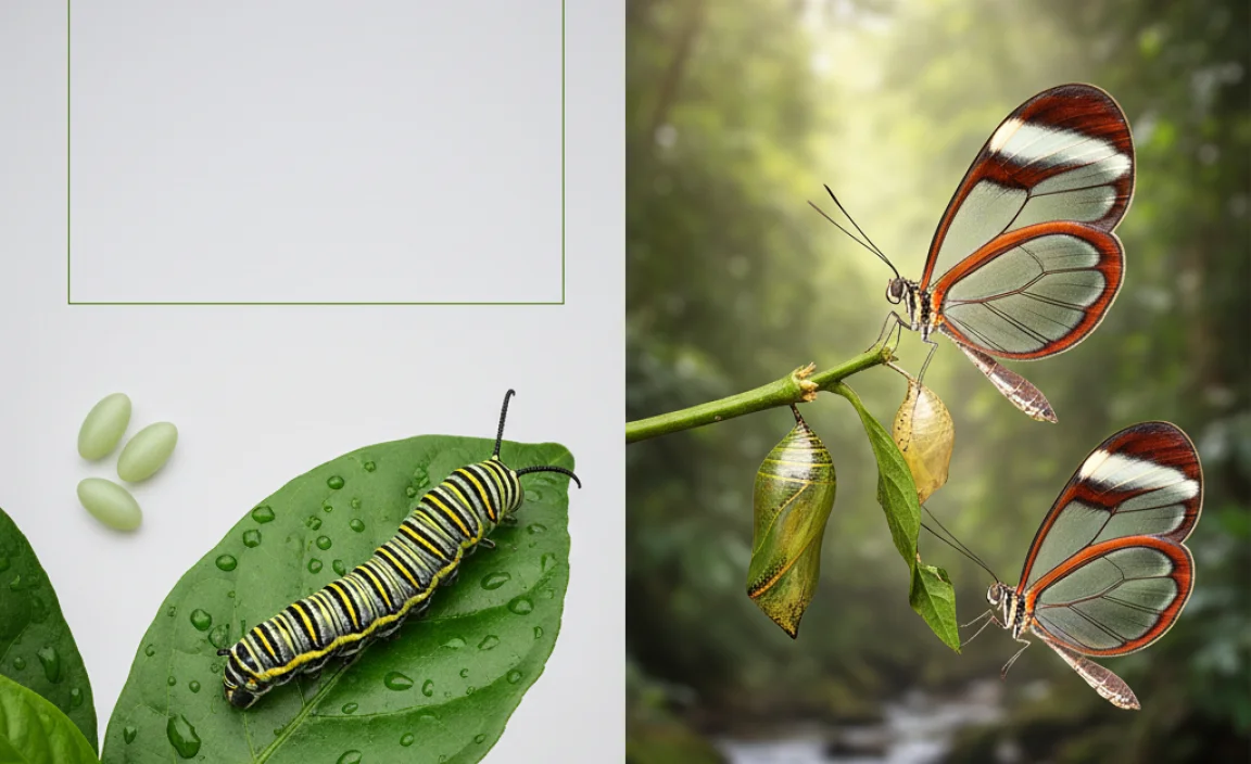 Life Cycle of Glasswing Butterflies