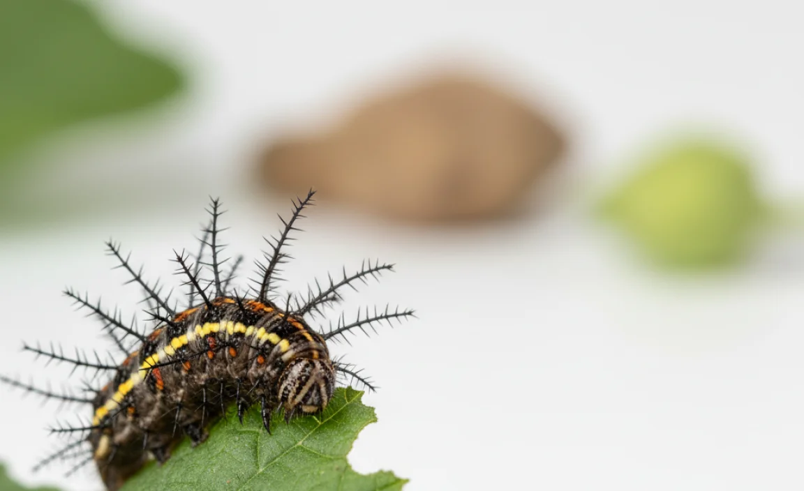 Painted Lady Butterfly: Larva (Caterpillar) Stage