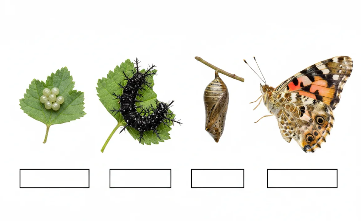 Painted Lady Life Cycle Stages