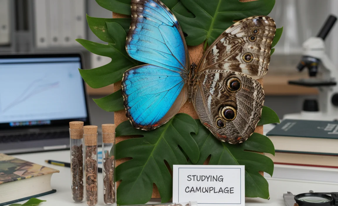 Studying Camouflage of the Blue Morpho