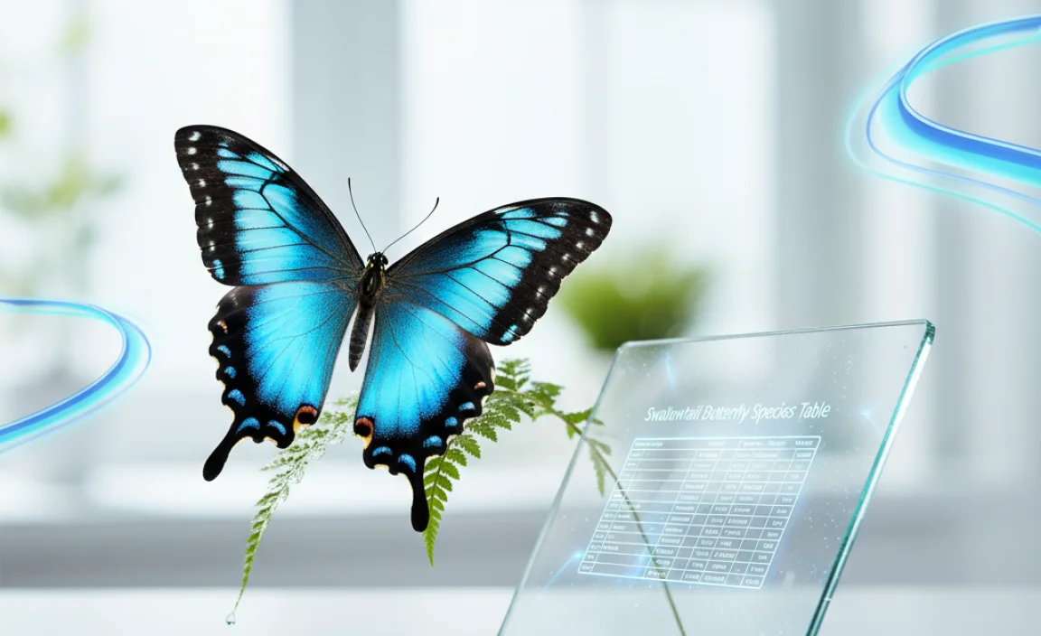 Swallowtail Butterfly Species Table