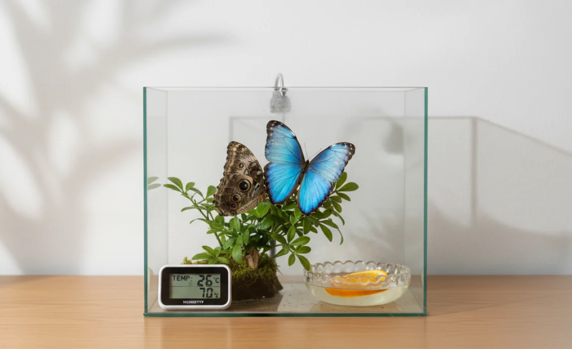 Temperature and Humidity for Blue Morpho Acclimation