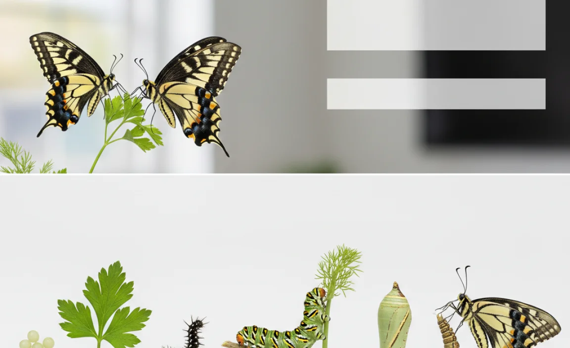 The Life Cycle of the Black Swallowtail Butterfly