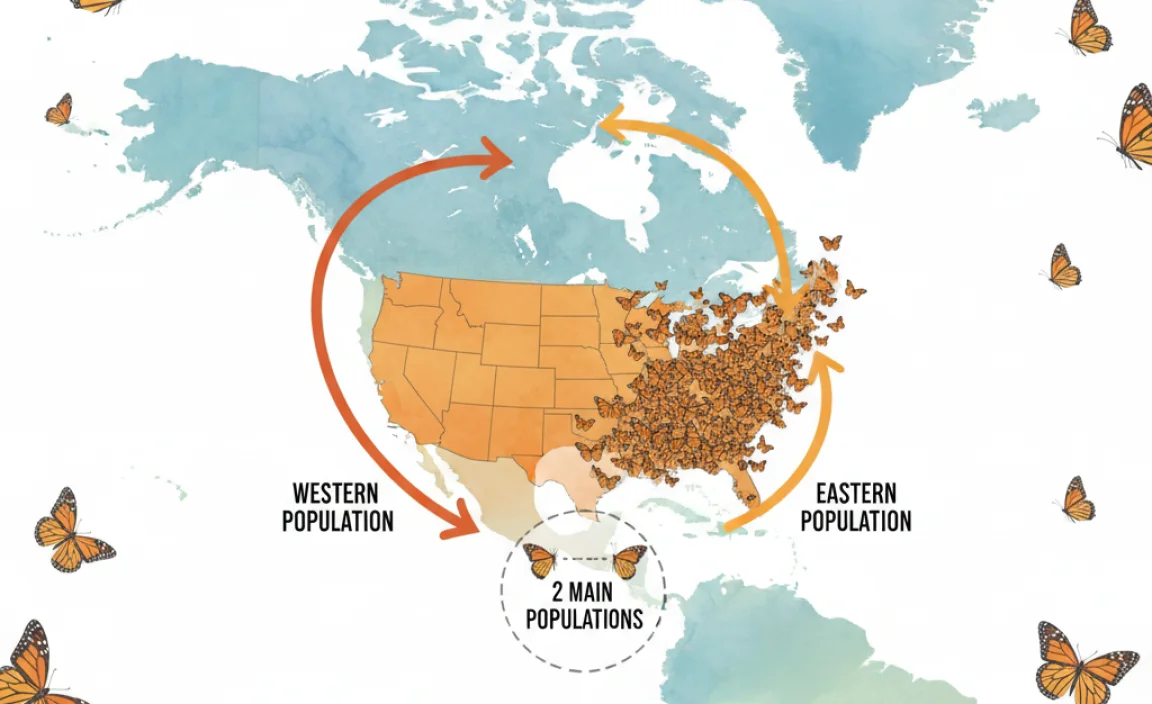 The Two Main Monarch Butterfly Populations